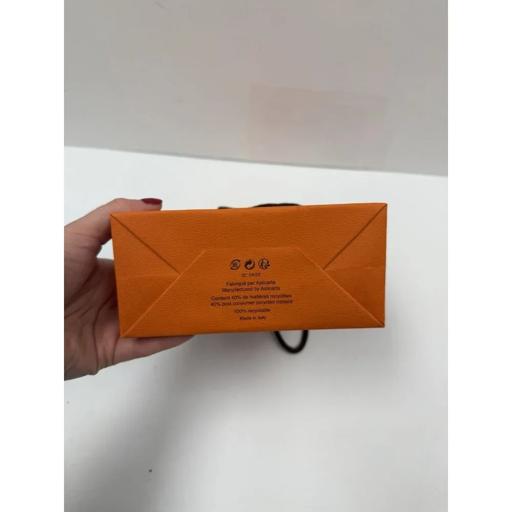Hermes Empty Shopping Gift Bag Orange 8.5